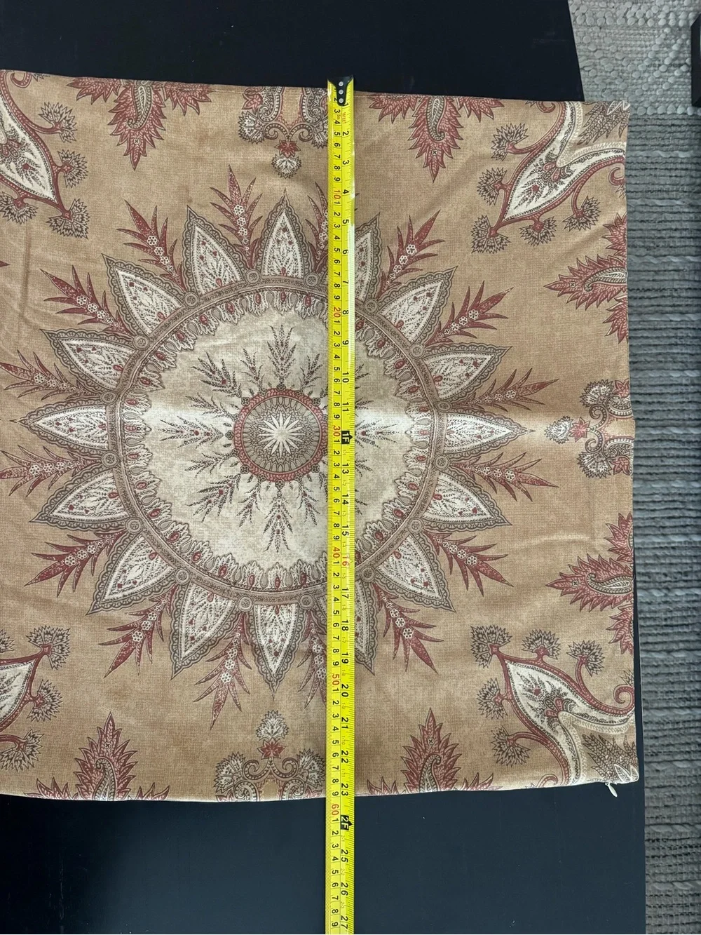 Pottery Barn Beige and Rust Paisley Pillow Cover- Price is for two!